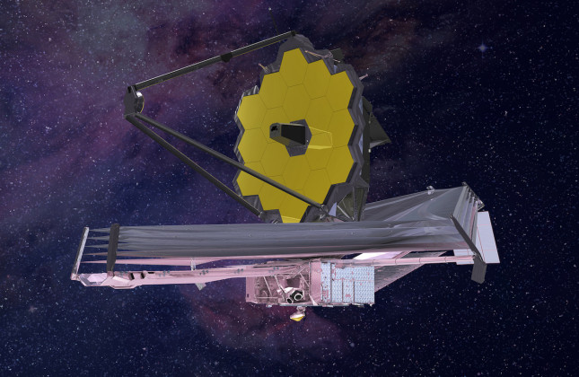 Artist’s impression van de James Webb Space Telescope. © Northrop Grumman