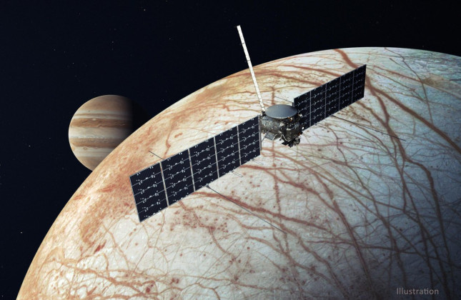 Artist’s impression van de Europa Clipper-missie van NASA.  © NASA/JPL-Caltech/T. Pyle (SSC)