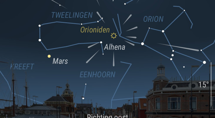22 oktober: Meteorenzwerm Orioniden (maan stoort)