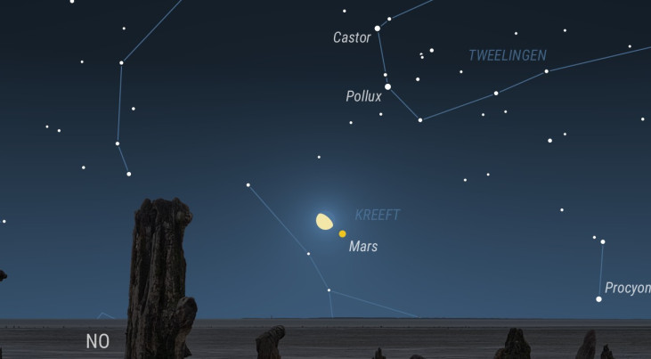 20 november: Mars rechts van maan